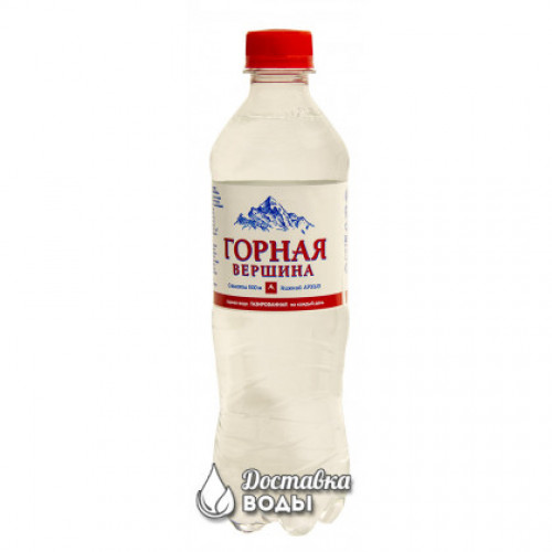 Вода Горная вершина 0,5л пластик, газированная Вода Горная вершина 0,5л пластик, газированная