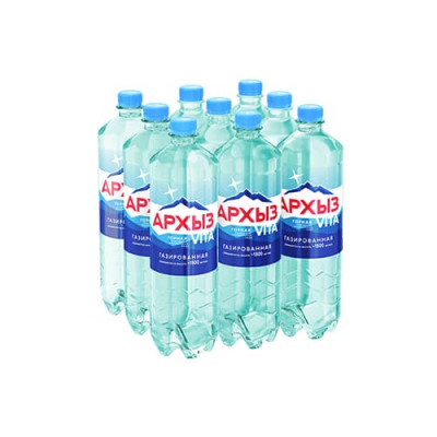 Вода Архыз 1л пластик, газированная