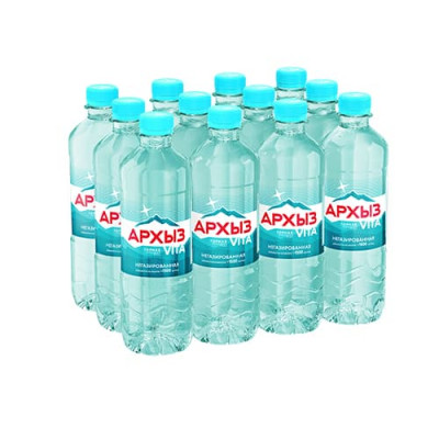 Вода Архыз 0,5 литра, без газа, пластиковая бутылка