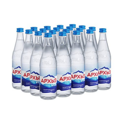 Вода Архыз 0,5л стекло, газированная